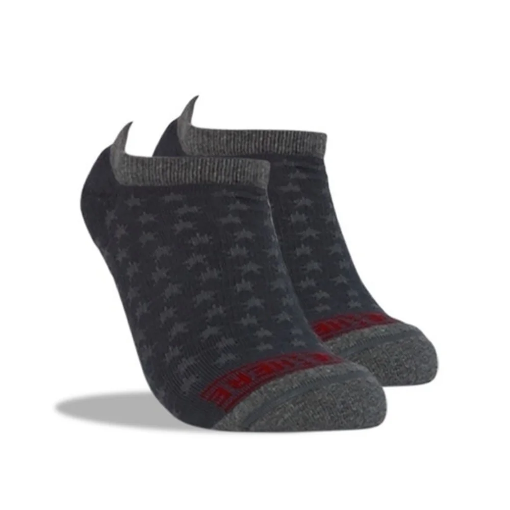 2x NWT MADE HERE Spangle No Show Grey Unisex Cotton Socks Sz S/M Made in USA